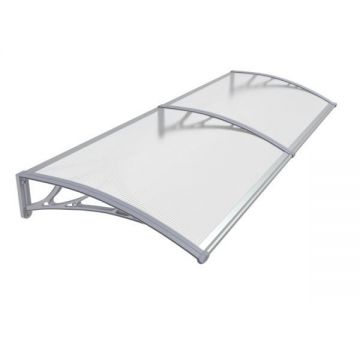 Copertina PREMIUM de usa 240x100cm, brate gri, placa 6mm intreaga transparent Copertina PREMIUM de usa 240x100cm, brate gri, placa 6mm intreaga transparent