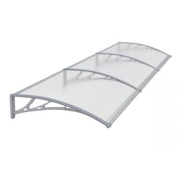 Copertina PREMIUM de usa 360x80cm, brate gri, placa 6mm intreaga transparent Copertina PREMIUM de usa 360x80cm, brate gri, placa 6mm intreaga transparent