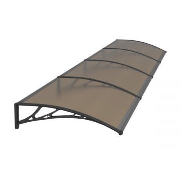 Copertina Premium de usa 400x120cm, brate negre, placa 6 mm intreaga bronz Copertina Premium de usa 400x120cm, brate negre, placa 6 mm intreaga bronz