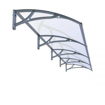 Copertina Pro Alu+Plexiglas de usa, negru transparent, Maprofi - 400x80 cm Copertina Pro Alu+Plexiglas de usa, negru transparent, Maprofi - 400x80 cm