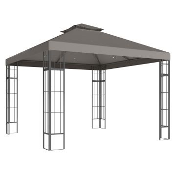 Outsunny Pavilion de grădină 3x3 m, Design cu acoperiș în două trepte, Protecție UV30+, Rezistent la UV, Protecție solară, Cadru metalic, Gri închis | Aosom Romania Outsunny Pavilion de grădină 3x3 m, Design cu acoperiș în două trepte, Protecție UV30+, Rezistent la UV, Protecție solară, Cadru metalic, Gri închis | Aosom Romania